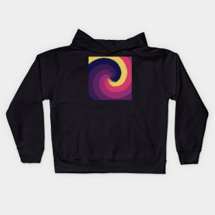 Swirl Of Sun Set Colors Pattern Kids Hoodie